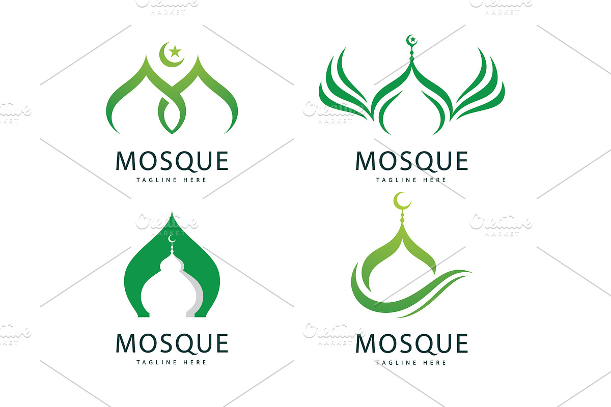 Mosque Logo Template, Islamic, a Branding & Logo Template by T.Vooka