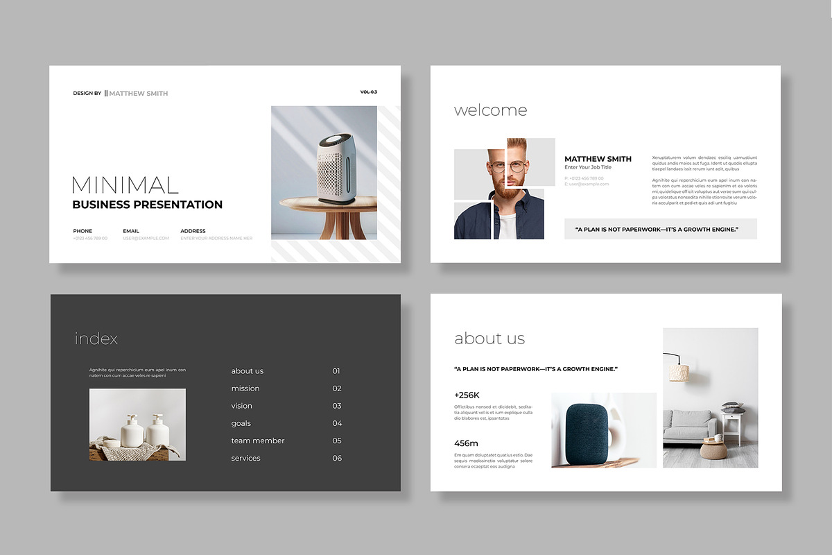 Minimal Business Plan Presentation preview 4
