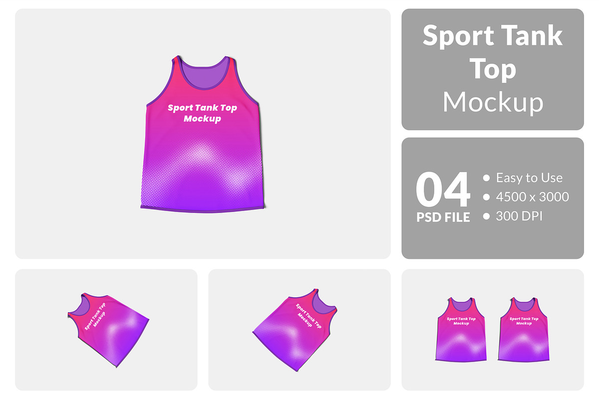 Sport Tanktop Mockup, a Shirt Mockup by Hazzpro_Std (Photo 1 of 5)