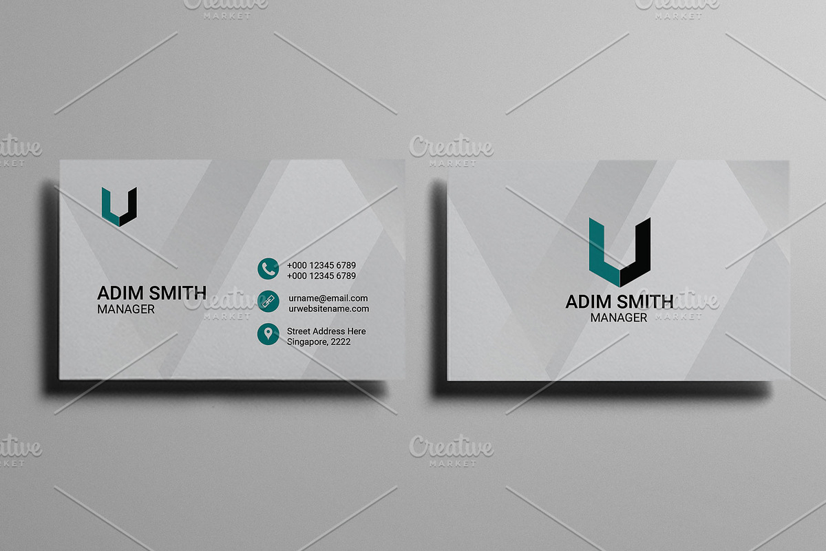 Business card , Modren Business card, a Business Card Template by Hzai-Designs (95) (Photo 2 of 2)