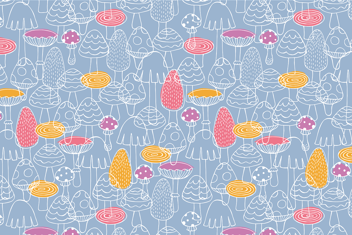 Mushroom illustrations, an Illustration by adehoidar (Photo 7 of 8)