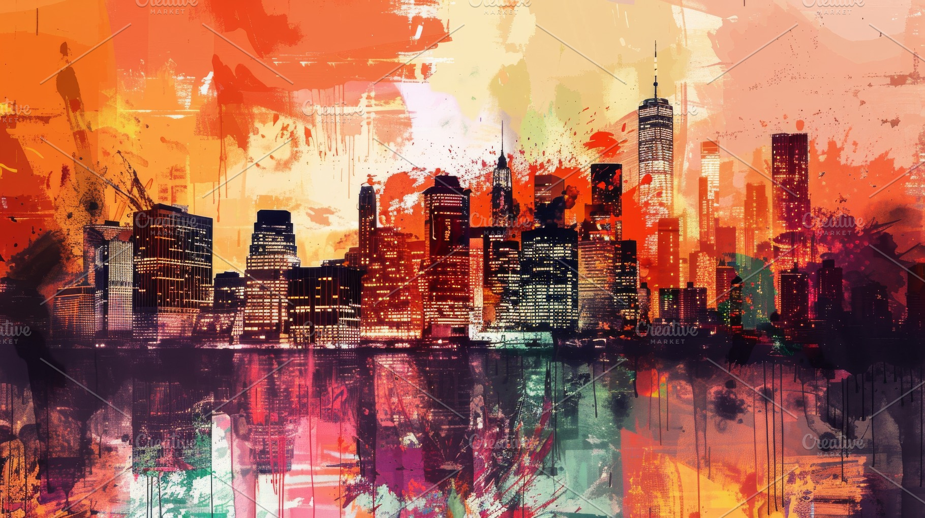 Colorful Abstract Urban Style Hiphop, an Abstract Photo by Pixeness