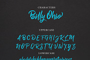 Billy Ohio Typeface, a Script Font by alit design (Thumbnail 8 of 15)