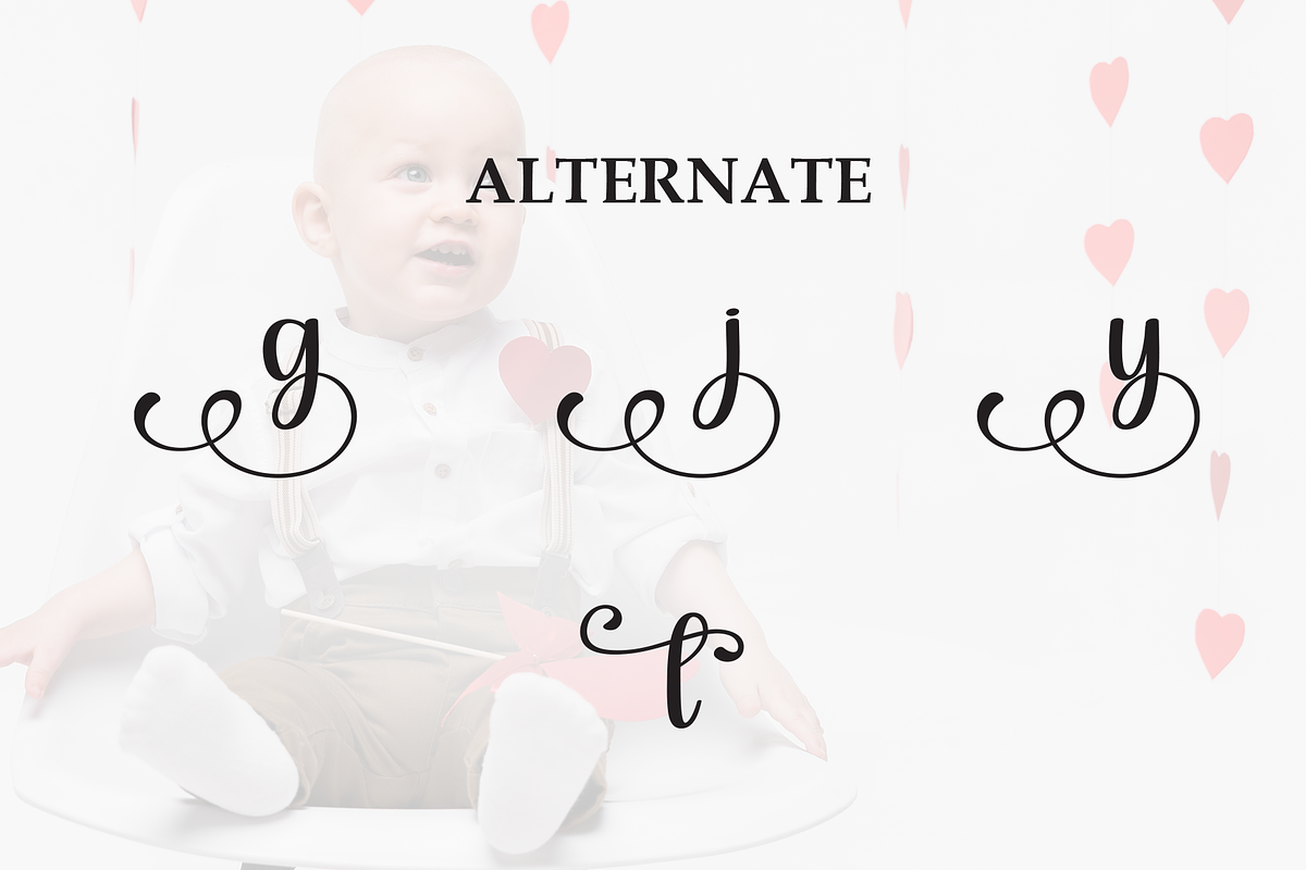 Valentine Baby | Script Font, a Handwritten Font by Scratchones (Photo 8 of 9)