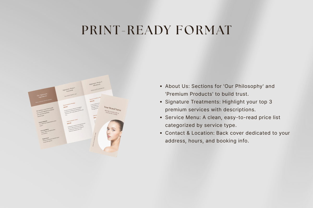 Esthetician/Skincare Clinic Brochure, a Brochure Template by batang (Photo 3 of 4)