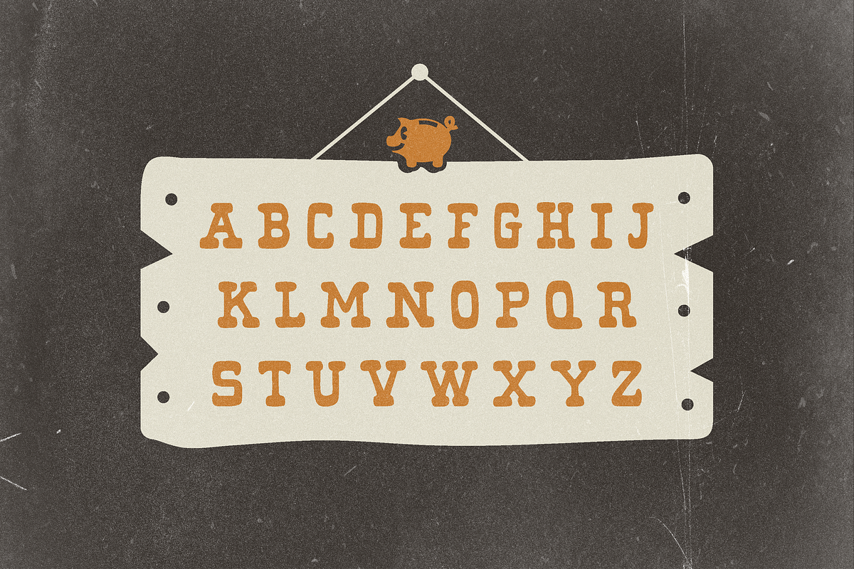Piggy Bank Vintage Font Bundle, a Slab Serif Font by Dynamo Ultima (Photo 10 of 14)