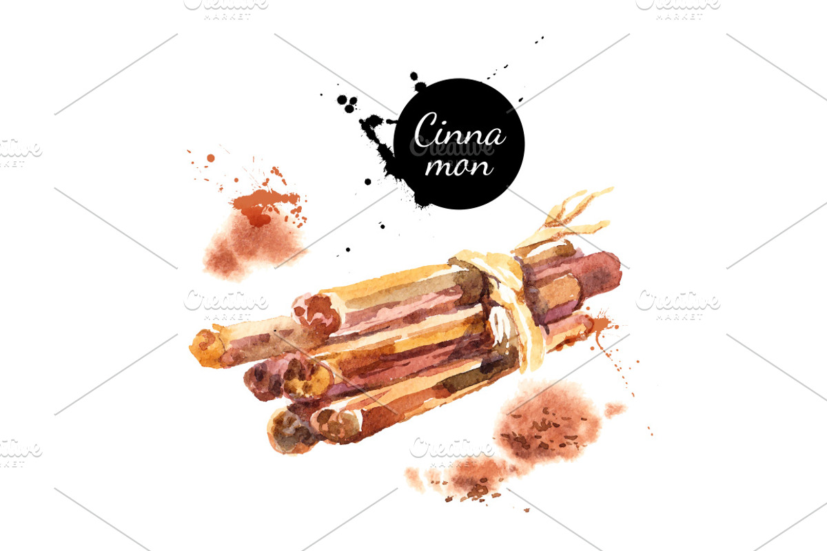 Watercolor Herb & Spices Vector Set, a Food Illustration by Elena Pimonova (Photo 4 of 5)