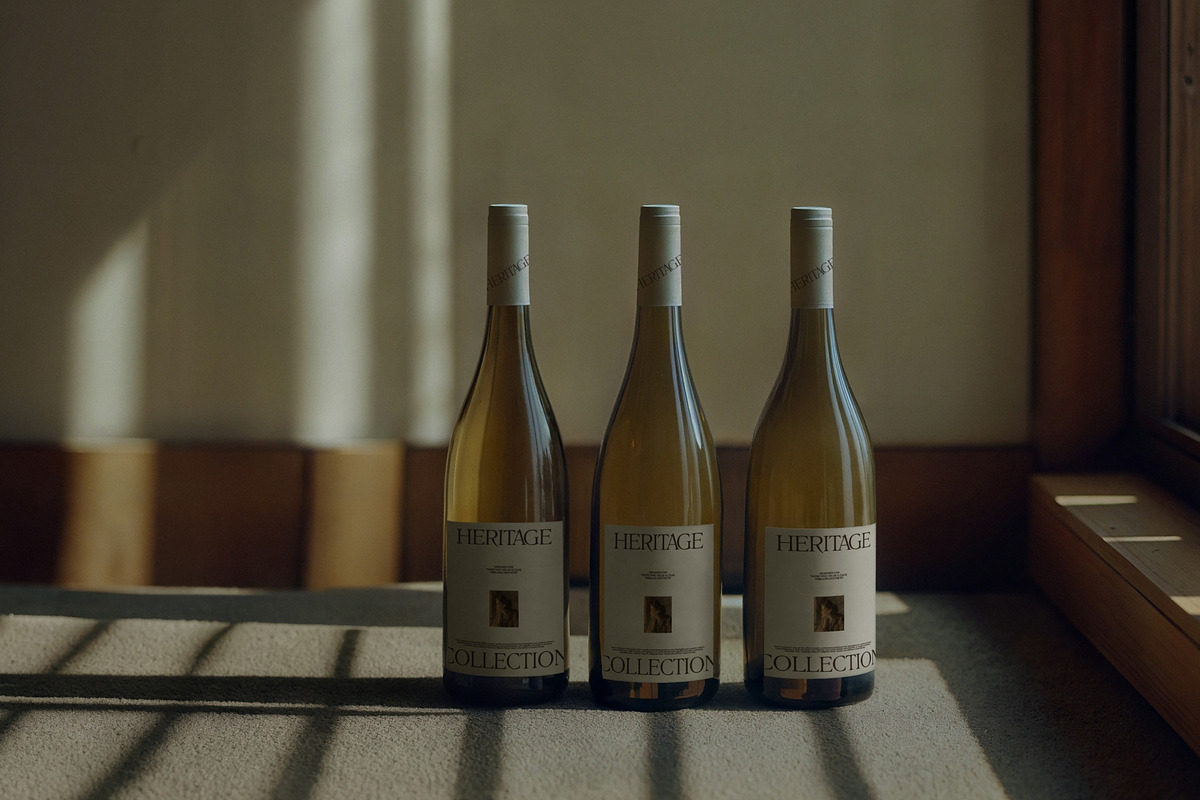 Heritage 03 : Trio Wine Bottle, a Packaging Mockup by Made by Attic (Photo 1 of 2)