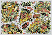 Hippie Doodles Designs Big Set, a Decorative Illustration by BALABOLKA (Thumbnail 4 of 10)