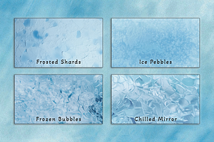 10 Ice Textures, Frozen Overlays