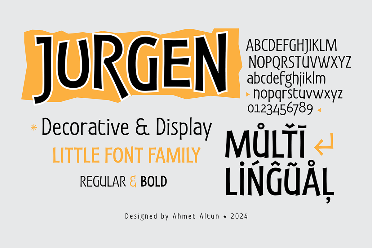 Jurgen Font Family, a Sans Serif Font by Ahmet Altun (Photo 1 of 4)