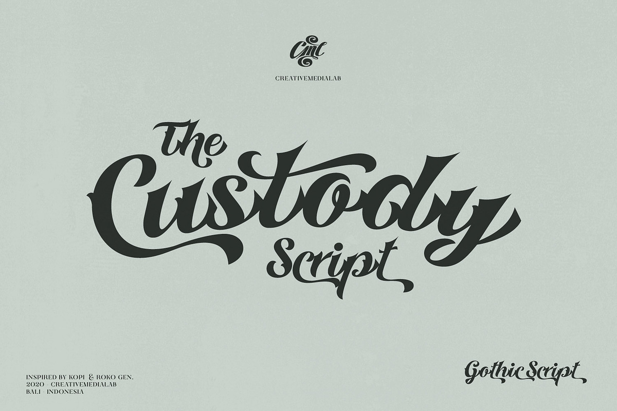 Custody Script, a Blackletter Font by creativemedialab (Photo 9 of 9)