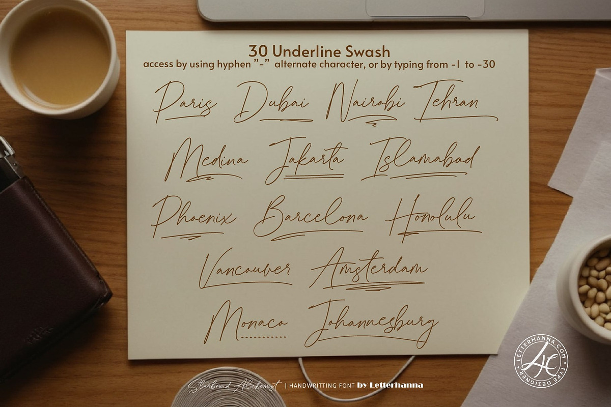 Starbound Alchemist, a Handwritten Font by Letterhanna Studio (Photo 9 of 20)
