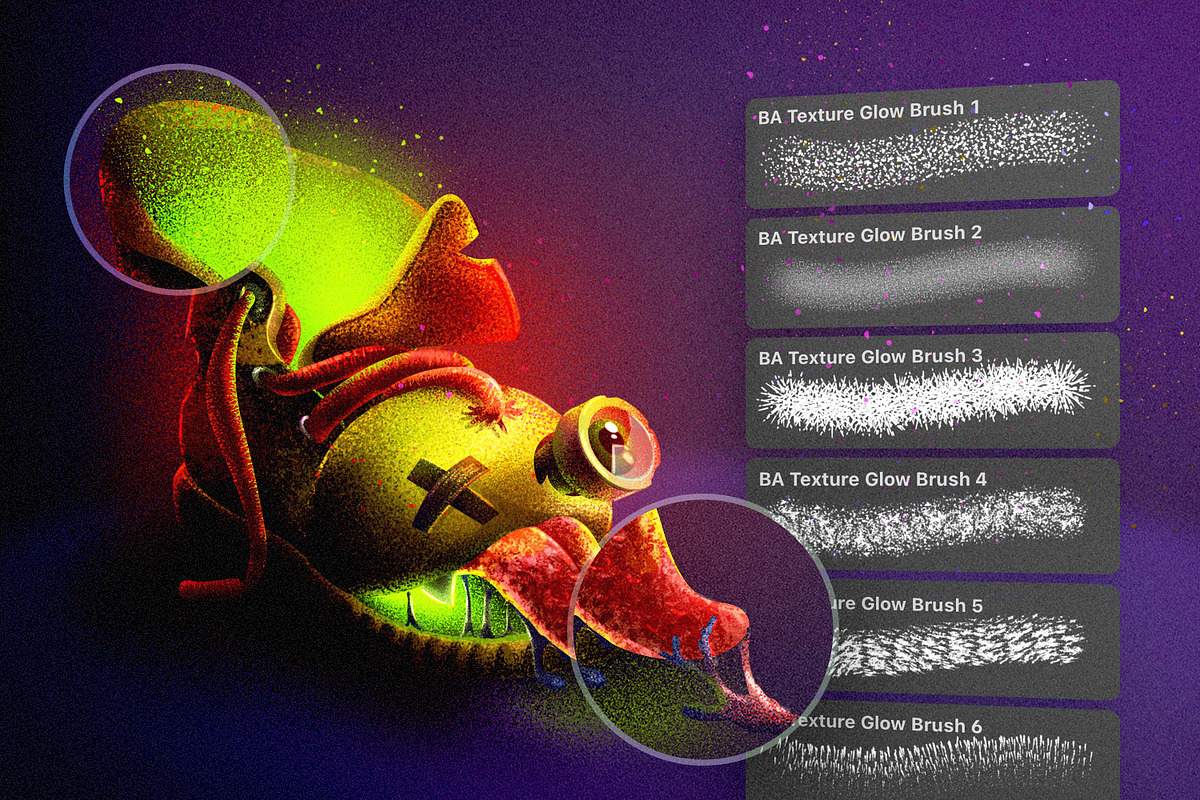 Magic Glow Affinity Brushes, a Brush Add-On by brushapes.com (Photo 5 of 9)