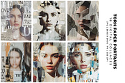 Torn Paper Portraits Collages, a Person Illustration by Digital Art Creations (Thumbnail 2 of 10)
