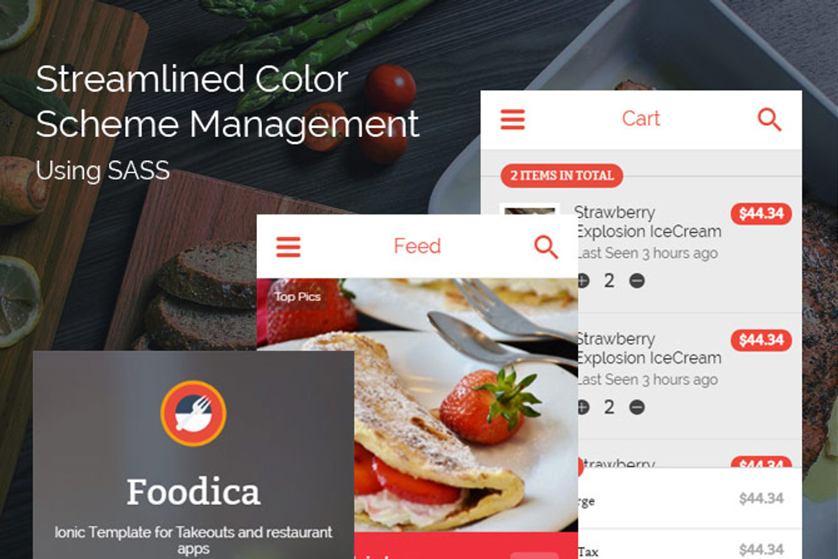 Foodica: Ionic Food app theme, a HTML Template by Audacitus (Photo 3 of 3)