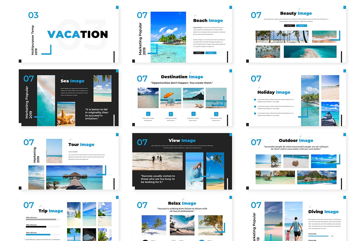 Vacation - Powerpoint Template, a Presentation Template by AQR Studio