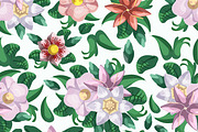 hand drawn winter flowers collection, a Pattern Graphic by AAN Seamless Shop (Thumbnail 3 of 3)