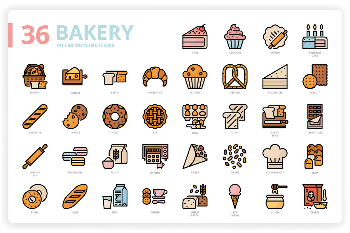 3,600 Icons x3 Styles, an Outline Icon by monkik (Photo 32 of 299)