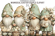 Whimsical Easter Couple Clipart, an Illustration by designcity5 (Thumbnail 1 of 5)