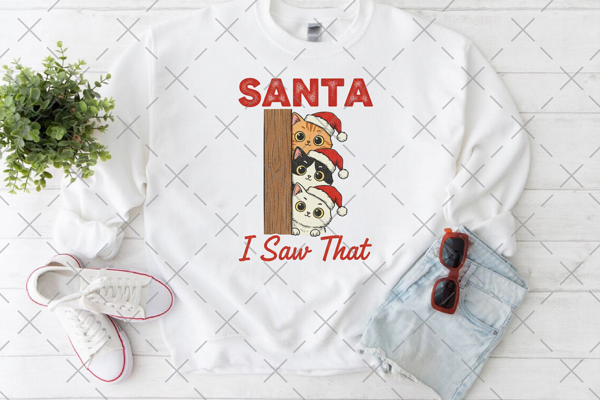 Funny Christmas Cat PNG, an Illustration by Craft Nest (Photo 5 of 6)