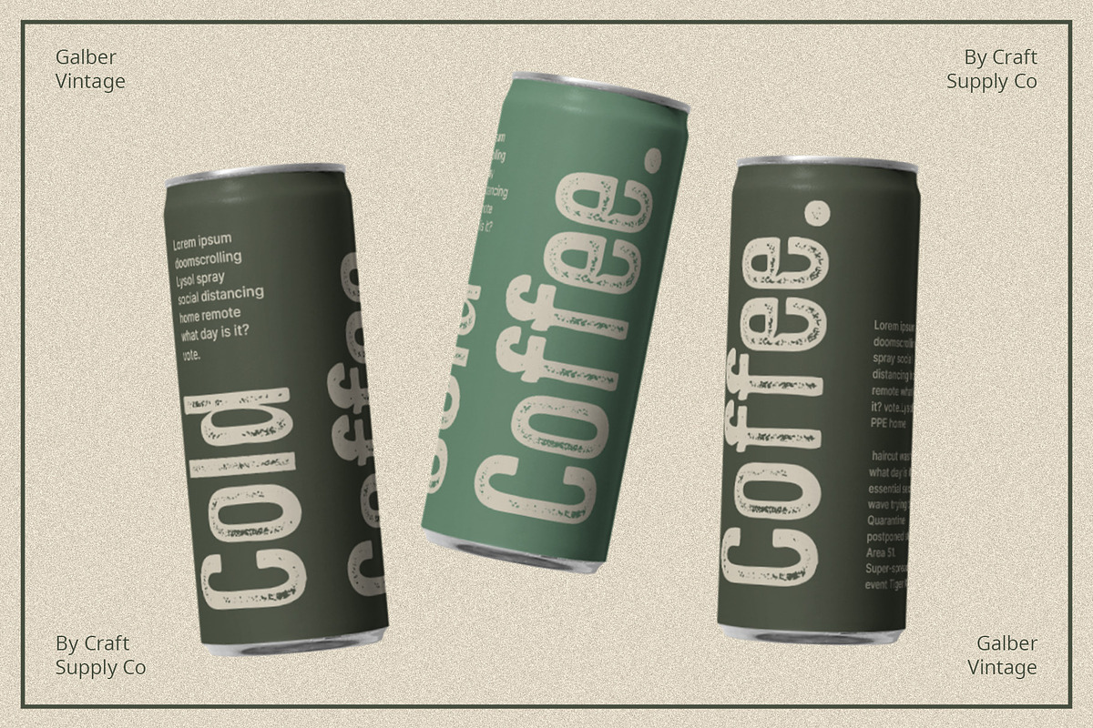 Galber Vintage, a Sans Serif Font by Craft Supply Co. (Photo 5 of 8)