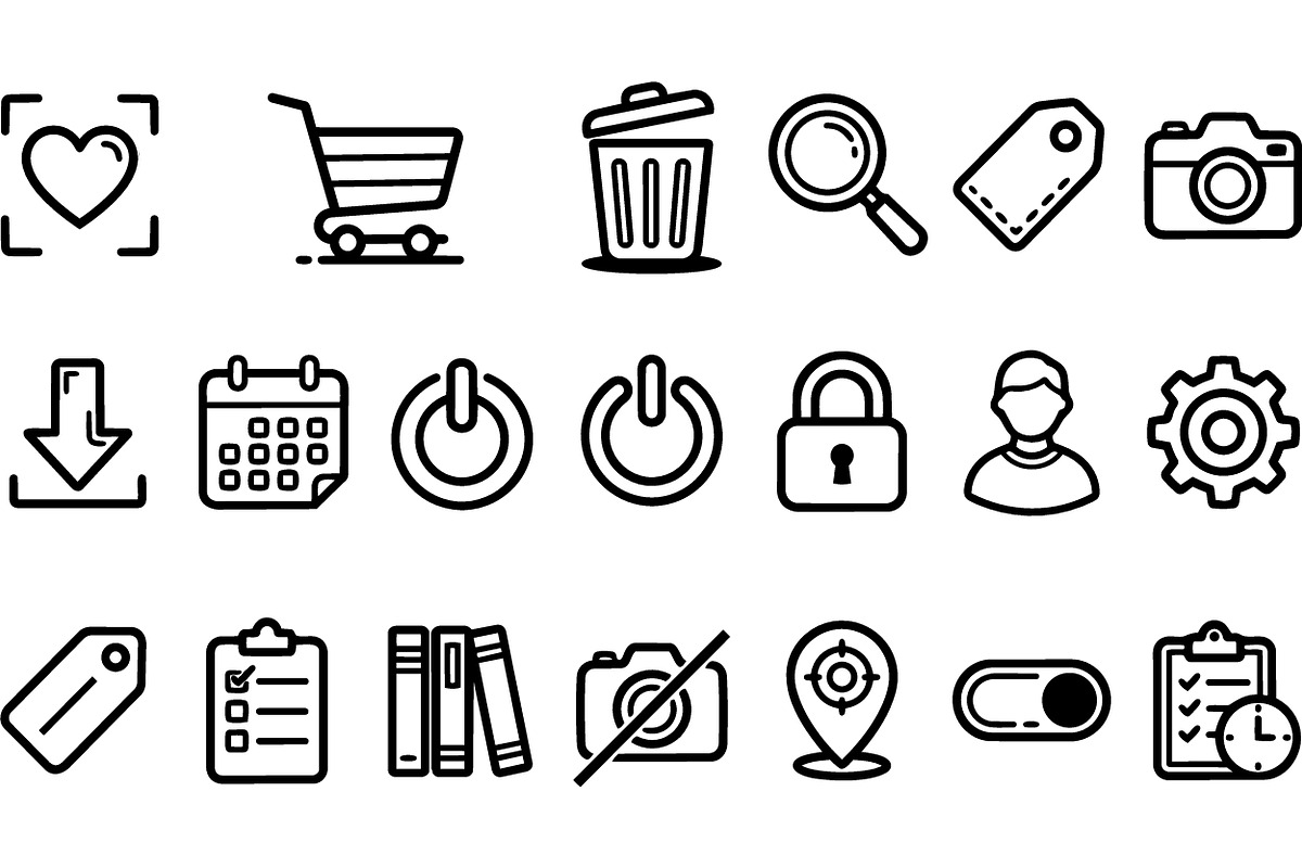 Minimal Line Icon Set, an Illustration by designvectx (Photo 2 of 3)