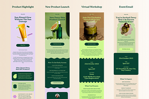 Dewy Skin Email Newsletter Templates