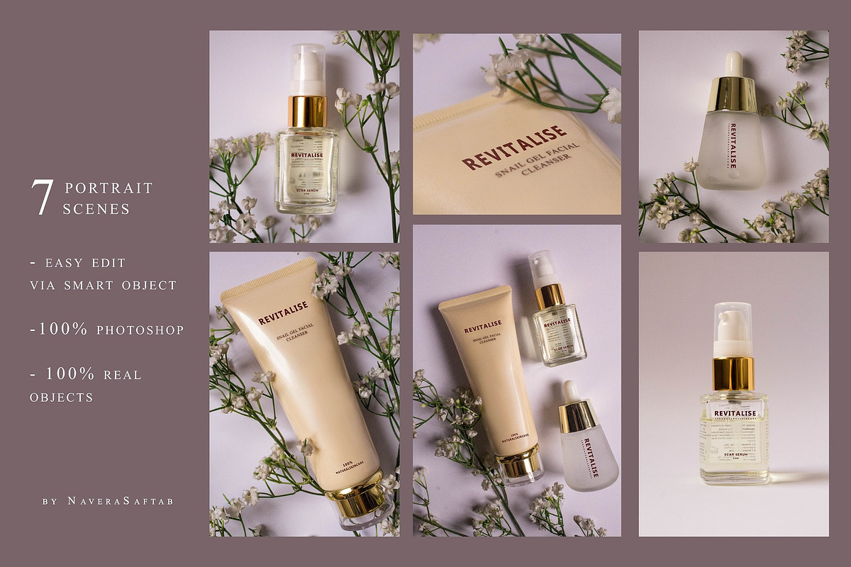 Cosmetic Logo Mockup, a Packaging Mockup by Naveera Aftab (Photo 3 of 4)