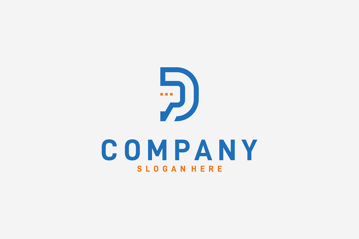 PD letter and icon chat logo design, a Branding & Logo Template by tmts