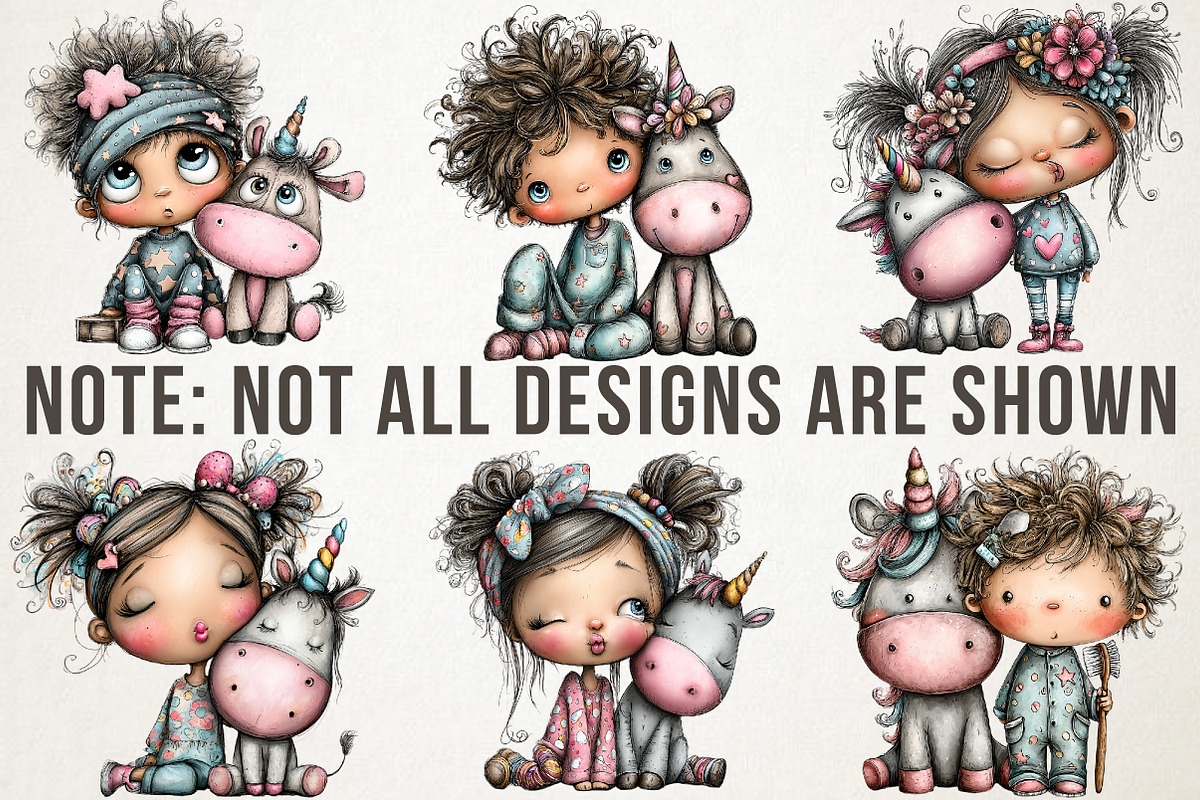 Cute Human and Unicorn Love Bundle, an Illustration by RobertsArt (Photo 2 of 7)