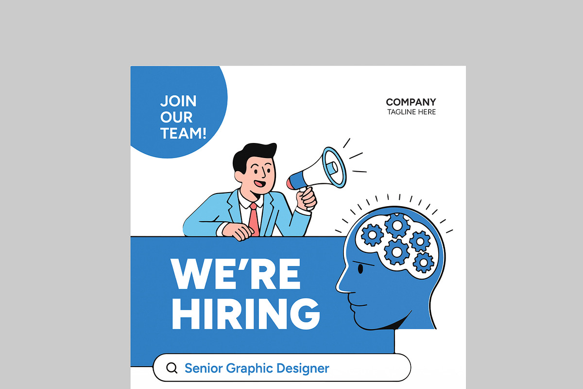 Job Hiring Flyer template, a Print Template by MightyDesign (Photo 4 of 8)