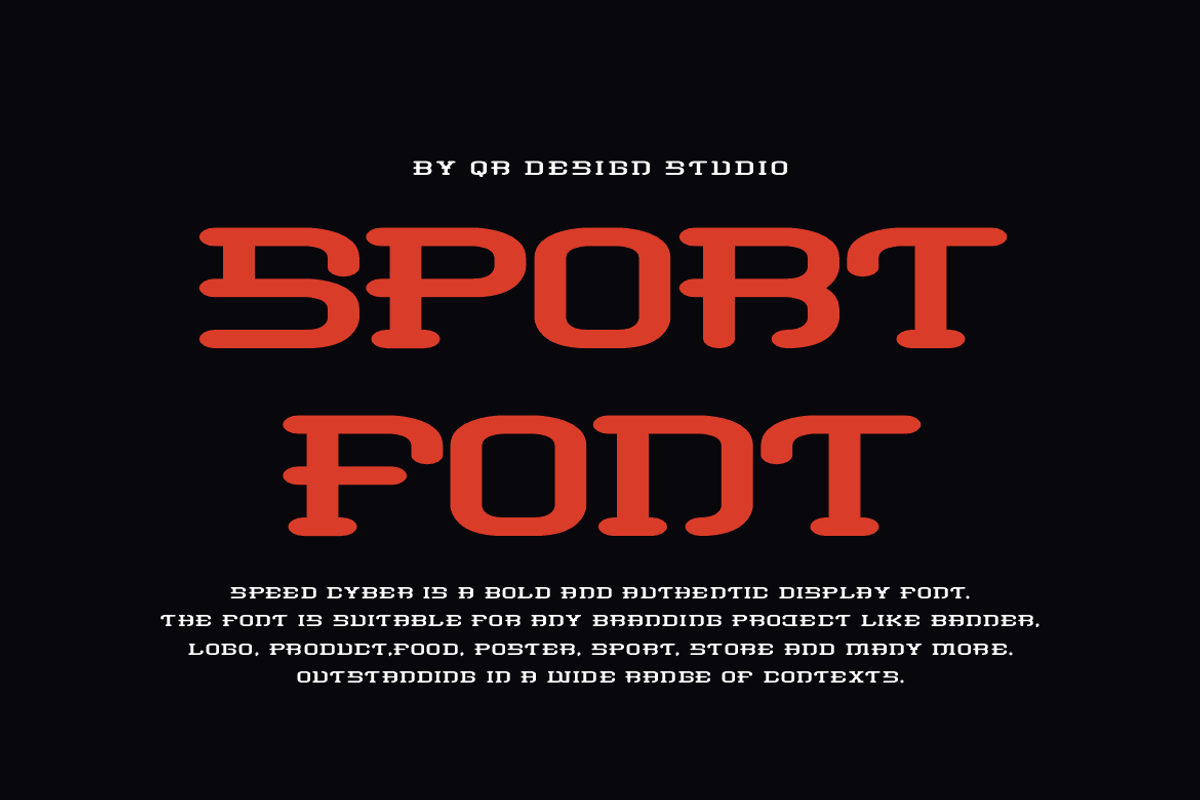 Speed Cyber, a Serif Font by QR Design Studio (Photo 3 of 6)