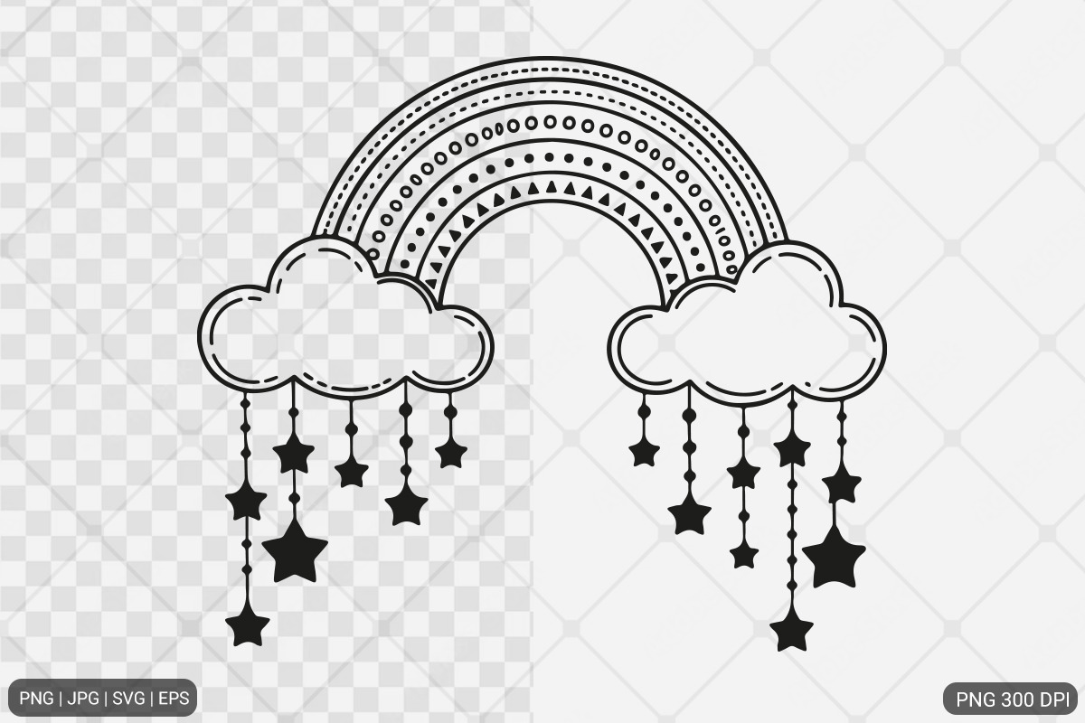 Dreamy Rainbow Cloud SVG PNG Bundle, an Illustration by Actual Pixel (Photo 5 of 8)