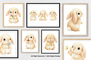 15 Bundle Watercolor Cute Rabbit Pet, an Animal Illustration by Morspective (Thumbnail 4 of 8)