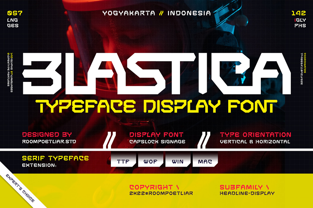Blastica Display Font, a Font by RMPL.std (Photo 1 of 4)