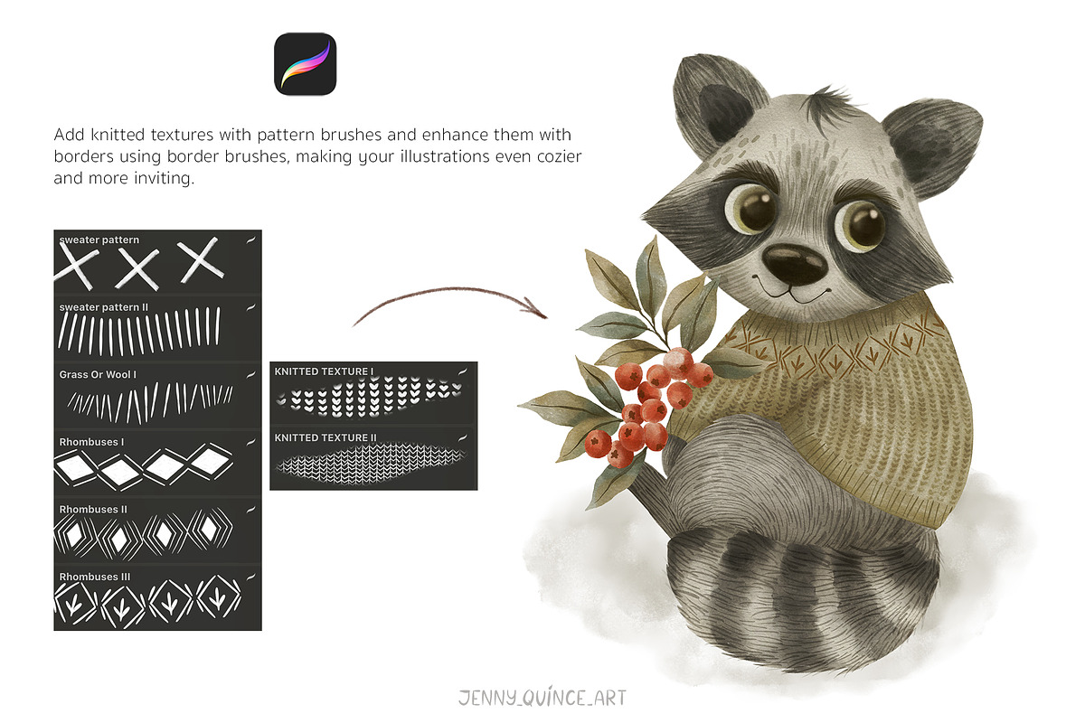 Procreate Brushes - Pattern Brushes, a Brush Add-On by Jenny Quince (Photo 8 of 13)