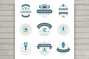 18 Seafood Logos & Badges, a Branding & Logo Template by Vasya Kobelev (Thumbnail 2 of 9)