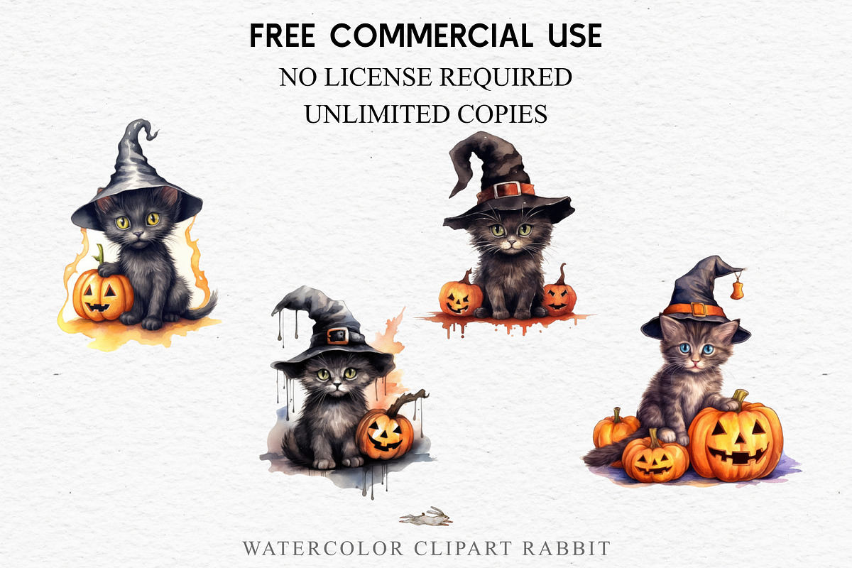 Halloween Kitten Pumpkin Cute Cats, an Animal Illustration by Rabbit Heart (Photo 5 of 10)