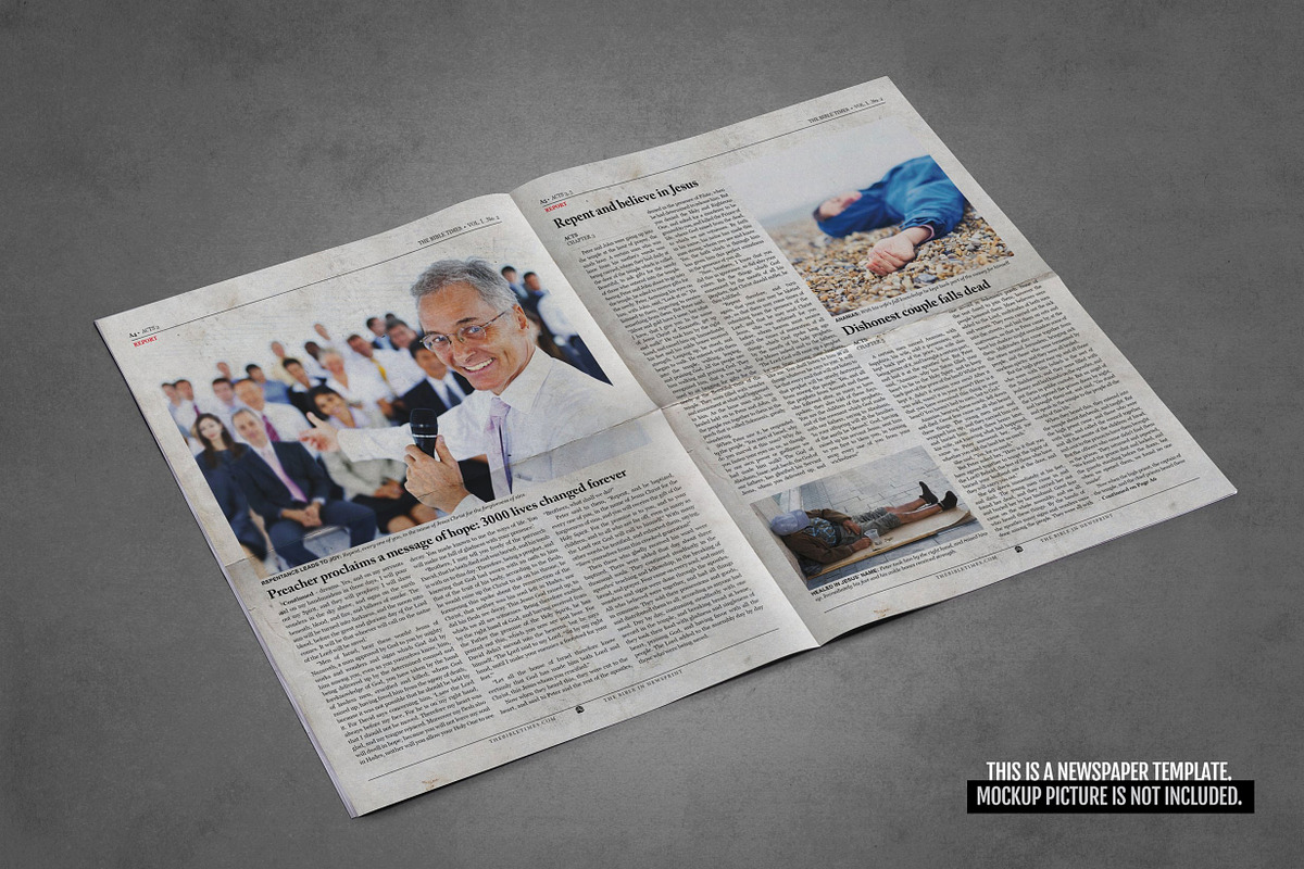 Newspaper Template (12 Pages), a Flyer Template by Newspaper Templates (Photo 6 of 7)