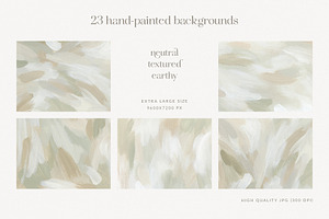 Earthy Abstract Painted Backgrounds