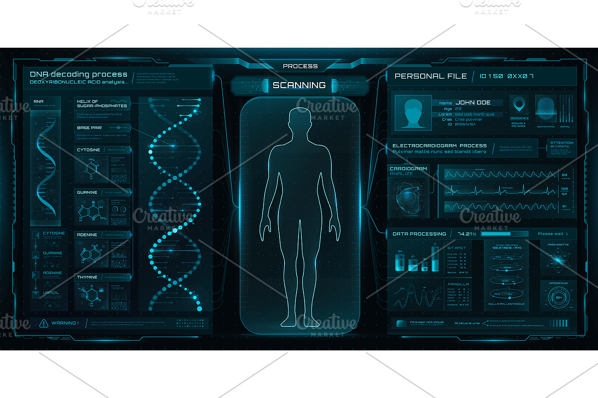 HUD medicine, health care, an Illustration by Vector Tradition (Photo 2 of 3)