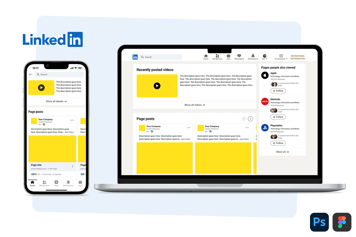Linkedin Branding Kit | PSD | Figma, a Social Media Template by Vitor Heinzen (Photo 2 of 7)
