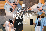 Girl holding iPhone PSD mockup, an iPhone Mockup by tetihalva (Thumbnail 1 of 4)