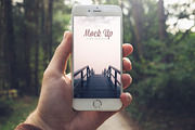 Hand on Smartphone - Mock Up, an iPhone Mockup by Foos (Thumbnail 1 of 3)