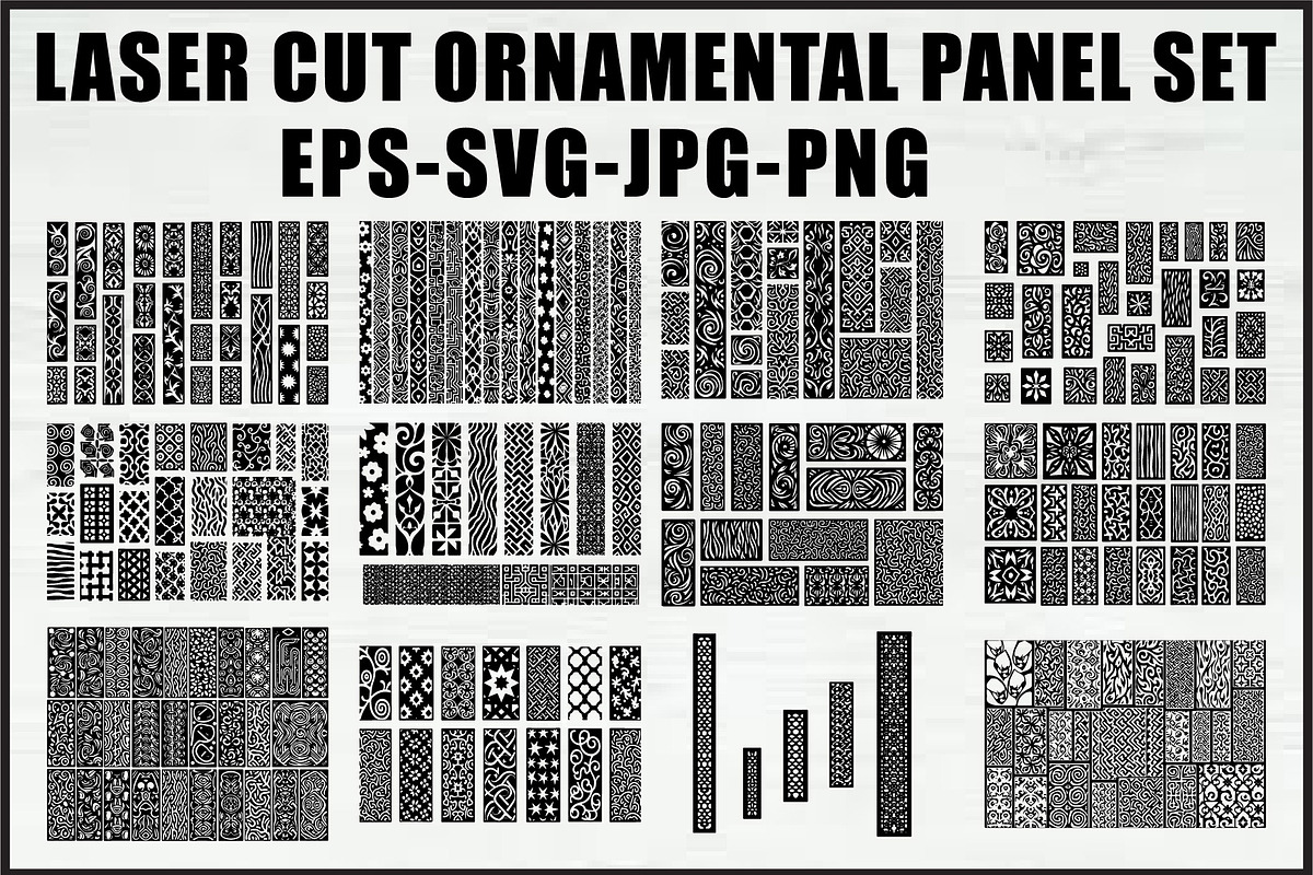 Elegant Laser Cut Panel Designs, an Object Graphic by jahid234 (Photo 1 of 13)