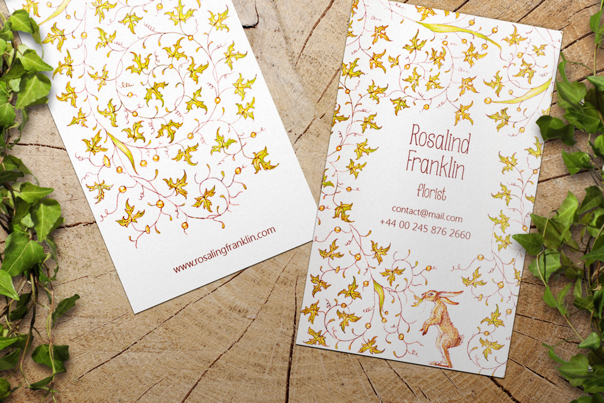 Floral Business Card, a Business Card Template by ZiziMarket (Photo 2 of 2)
