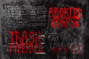 Aborted Corpse – Trash Typeface