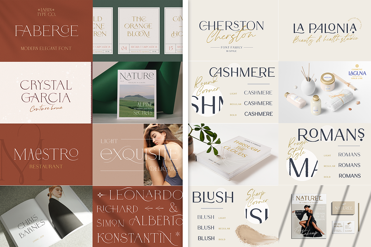 Modern Font Bundle, a Sans Serif Font by Larin Type Co. (Photo 6 of 32)