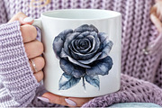 Black and Silver Glam Roses Clipart, an Illustration by Pixels.Craft (Thumbnail 6 of 7)